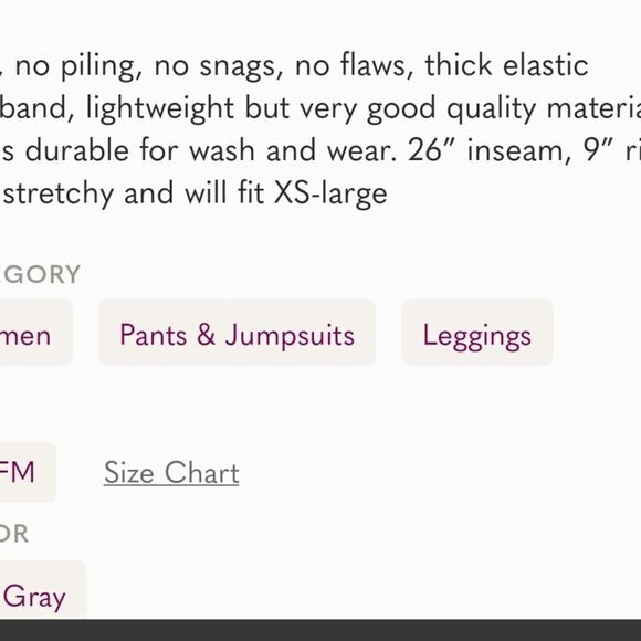 Reposh charcoal gray leggings - Picture 4 of 4